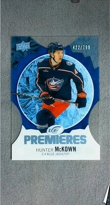 2023-24 Upper Deck Ice Premieres Blue #188 Hunter McKown Blue Jackets /799 - Image 1 of 2