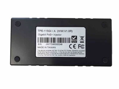 PoE Injector 48V 30W Gigabit PowerOver Ethernet Adaptor 100/1000Mbps Up to 325Ft - Image 1 of 4