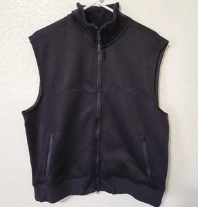 Goodfellow & Co Mens XL Black Sleeveless Full Zip Fleece Vest Jacket Zip Pockets - Picture 1 of 13
