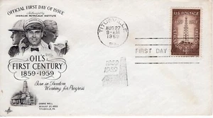 US #1134 4c  Petroleum Industry - ArtCraft FDC ST3431 - Picture 1 of 3