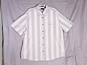 Savane Men's XXL Shirt Sateen Poplin Easy Care Button Up Short Sleeve Pocket - Picture 1 of 5
