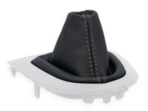 FOR PEUGEOT 308 07-13 6-speed GEAR SHIFT BOOT GAITER COVER LEATHER STITCH GRAY - Picture 1 of 5