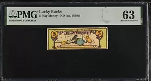 Disney Lucky Bucks Version Release: 1937 "Mickey" - PMG 63 Choice Unc. - Picture 1 of 2