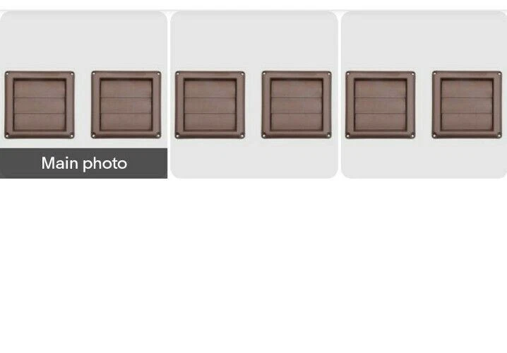 New 6 pack Deflecto 4" Brown Plastic Replacement Louver Dryer Vent Face Hood A5 - Image 1 of 1