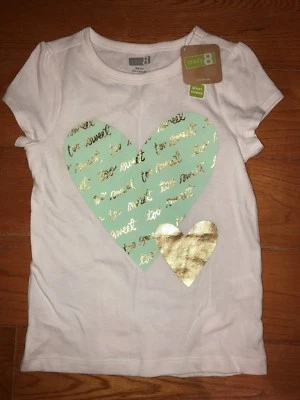 Novo com etiquetas: Crazy 8, blusa branca dos namorados (tamanho XS 4) - Imagem 1 de 2