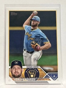 #323 Adrian Houser Milwaukee Brewers 2023 Topps Series One Baseball Card - Picture 1 of 2