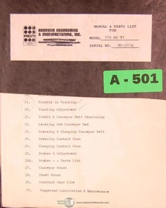 AEM Ingeniería Abrasiva 370 NBII, Manual de Repuestos de Operaciones de Instalación - Imagen 1 de 5
