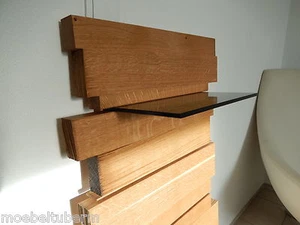 Design Wandboard Eiche Massiv Holz Board Regal Glasregal Regalbrett NEU !!! - Bild 1 von 12