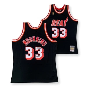 Alonzo Mourning Autographed Miami Heat Signed Mitchell & Ness Jersey HOF 14 JSA - Picture 1 of 3