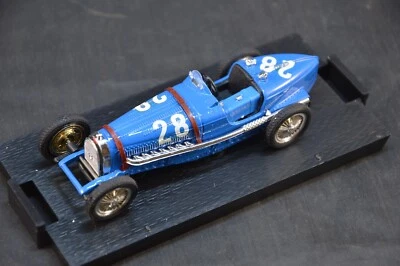 BRUMM 1/43 BUGATTI TYPE 59 1933 #28 BLU DIE CAST MODEL MADE IN ITALY - Immagine 1 di 3