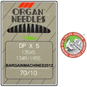 ORGAN DP X 5 135 X 5 134 R / 1955 SIZE:70/10 INDUSTRIAL SEWING MACHINE NEEDLES - Picture 1 of 3