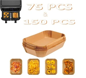 Neu 75 STCK. Luftfritteuse Einweg Papiereinlage Antihaft Backeinlagen für Ninja Dual - Bild 1 von 7