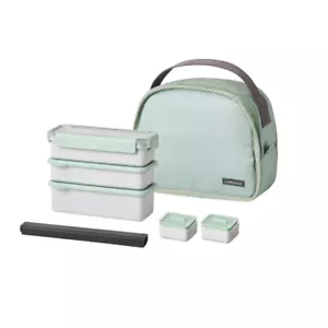 New LocknLock Lunch Box 3 layers Food containers & sauce case & Chopsticks set - Picture 1 of 4