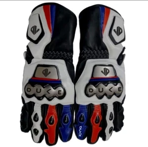 Motorcycle Motorbike Sports High Tech Leather Racing Gloves - Picture 1 of 2
