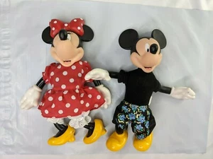 Disney Mickey Minnie Mouse Muñeca 9 Pulgadas Peluche Vinilo Cabeza Mano Pies Peluche - Imagen 1 de 11