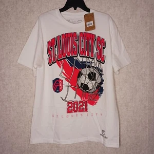 Mitchell and Ness St. Louis City SC T Shirt Mens Size L White MLS Soccer - Picture 1 of 8