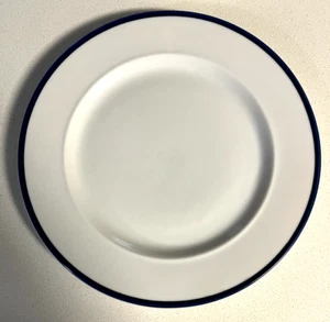 Set of 2 FITZ & FLOYD Everyday White Cobalt Blue Trim Salad Plates - 8.75" - Picture 1 of 10