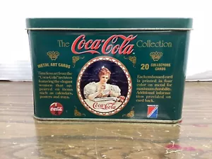 Coca-Cola, Coke, Metal Art Collectors Cards, 20 Cards, 1994 Green Tin Box - Picture 1 of 12