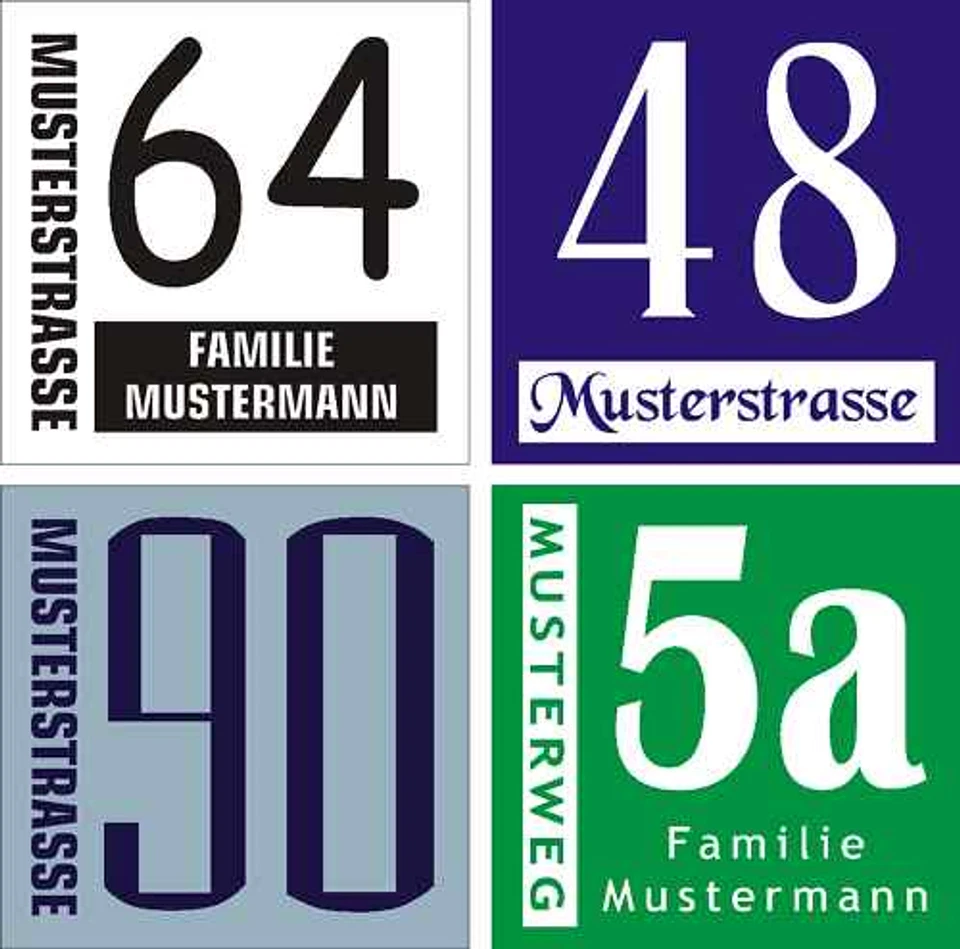 House Number Sign Plastic With Text - Image 1 of 1