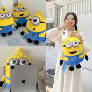 New Minions Doll Cartoon Anime Backpack Large Size School Bag - Picture 1 of 8