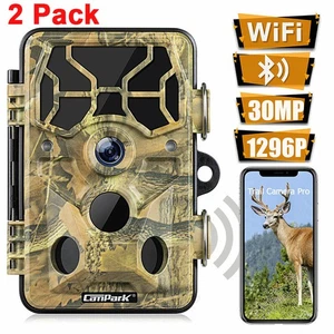 2 * Campark WiFi 1296P telecamera per sentieri 30 MP fotocamera gioco caccia fauna selvatica visione notturna - Foto 1 di 10