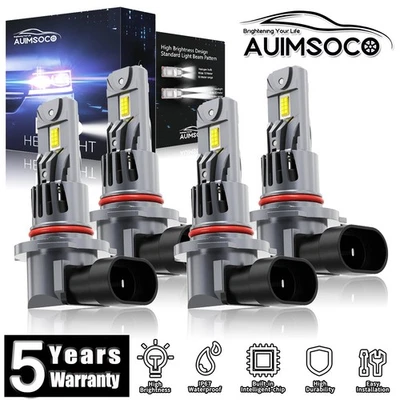 Combo de 4 faros LED bombillas de haz alto-bajo para GMC Sierra 1500 HD Classic 2007 Foto 1 de 4