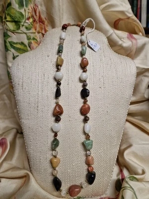 Collana pietre dure Lung. Cm. 59 vintage (V3) ^ - Immagine 1 di 4
