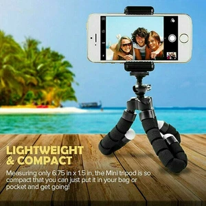 Cell Phone Tripod Holder with Wireless Remote Shutter For iPhone Android Camera - Photo 1 sur 11