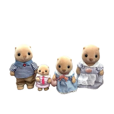 Epoch Sylvanian Families Calico Critters Sea Otter Family Set FS-07 2012 Japan - Image 1 of 4
