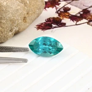 6.80 CT Natural Blue Green Bi-Color Parti Sapphire Loose Gemstone Marquise Cut - Picture 1 of 5