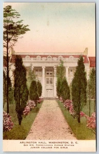 POSTAL TIPO ALBERTYPE AÑOS 20 ARLINGTON HALL WASHINGTON DC NIÑAS UNIVERSIDAD COLOREADA - Imagen 1 de 2