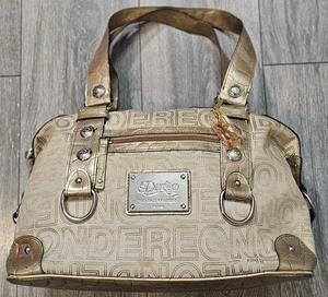 De Colección Y2K House Of Dereon Lona Imitación Cocodrilo Borde Cartera Bolso Cartera Tono Dorado - Imagen 1 de 14