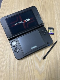 Very Good Nintendo 3DS LL XL Red Black Console + Stylus + 4GB SD