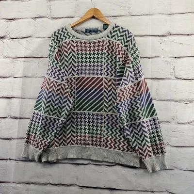 CLAYBROOKE OUTDOORS Sweater Mens Large Vintage Multicolor Pullover Long Sleeve - Image 1 of 4