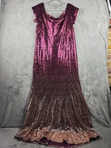 Torrid Dress Size 18 Red Off The Shoulder Sequin Gown Holiday Formal Party $200 - Picture 1 of 16