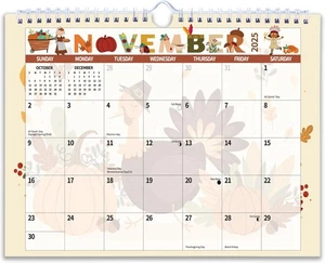 2026 Wall Calendar, Hanging Spiral Calendar 11 x 8.5, Seasonal Background  - Picture 1 of 7