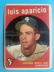 1959 Topps Luis Aparicio #310 Chicago White Sox HOF In perfette condizioni - Foto 1 di 2