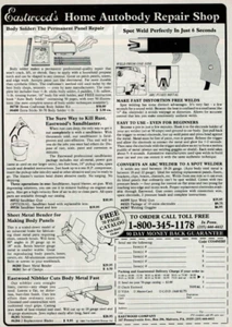 1985 Vintage Print Ad Eastwood's Home Autobody Repair Shop Body Solder Spot Weld - Picture 1 of 2