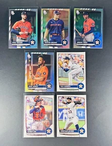 2023 Topps Big League HOUSTON ASTROS JUEGO DE EQUIPO DE 7 cartas lámina arco iris + base + radiocontrol! - Imagen 1 de 9