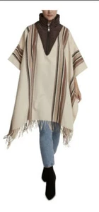 MSRP $98 Steve Madden Striped Puffcho Beige Size OSFA - Picture 1 of 5
