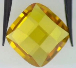 CÚBICO ZIRCONIA CITRINO COLOR 20 MM CORTE ASSCHER - Imagen 1 de 1