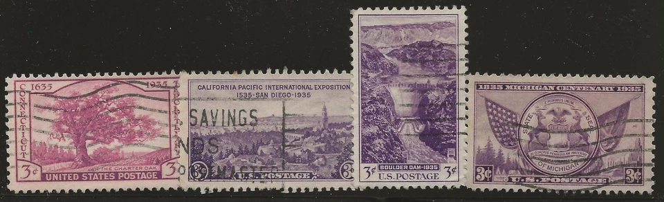 US Scott #772-75, Singles 1935 Complete Set 3c FVF Used - Image 1 of 1