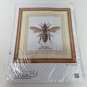 Thea Gouverneur Honey Bee on White Counted Cross Stitch Kit NEW 3017 - Picture 1 of 2