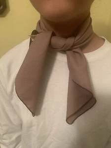 Vintage 50s 60s Square Brown Scarf - Picture 1 of 3