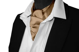 Bufanda de corbata cuello ascot de oro brillante brillante brillante - Imagen 1 de 3