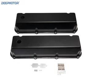 Cubiertas de válvula de motor profundo de aluminio fundido alto para Big Block Ford 429 460 negro - Imagen 1 de 5