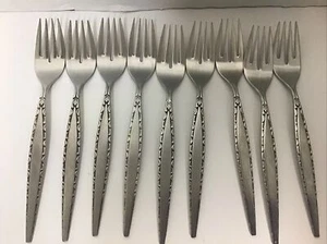 9 Oneida Venetia Community Stainless Salad Forks 6 3/4" - Picture 1 of 5