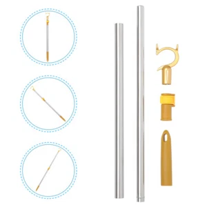 Clothes Rail Clothesline Sticks for Home Retractable Reach Closet Household - Picture 1 of 12