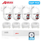 Anran 5Mp Wired Poe Security Camera System Ptz Outdoor Audio 8Ch Nvr Ai Motion