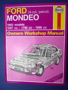 Haynes Owners Workshop Manual Ford Mondeo 4cyl petrol 1993 (1712) - Picture 1 of 1